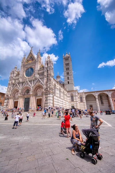 Siena Italia Julio 2018 Catedral Siena Duomo Siena Una Iglesia — Foto de Stock