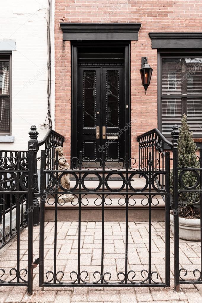 Brownstone Entrance with Gate