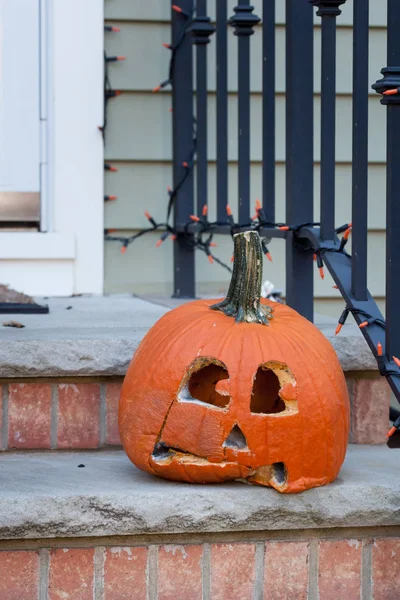 Moldy Jack-o-lantern After Halloween — Stock Photo, Image