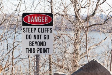 Tehlike işareti Palisades eyaletler arası Park