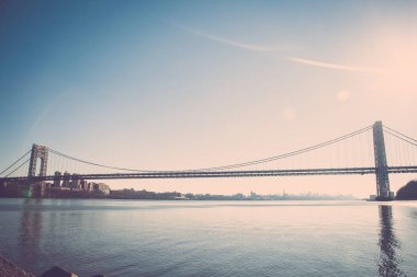 George Washington Bridge from Fort Lee Historic Park clipart