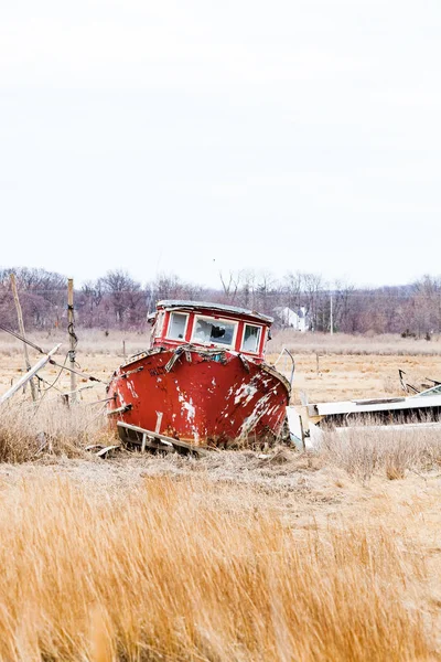 Barcos abandonados em Belford — Fotografia de Stock