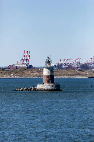 Robbins Reef vuurtoren — Stockfoto