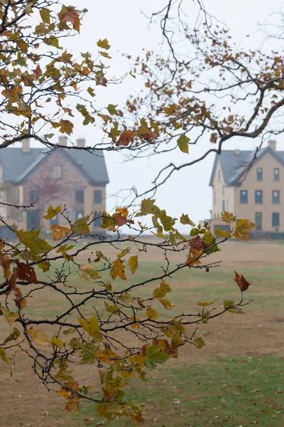 Casas de Fort Hancock durante el otoño — Foto de Stock