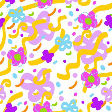 yaz çiçek ve böcek ile Seamless Modeli