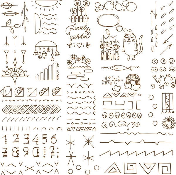 kabataslak el doodle öğeleri