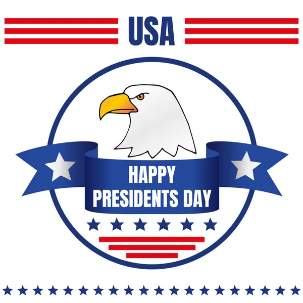 Glad Presidents Day hälsning banner — Stock vektor