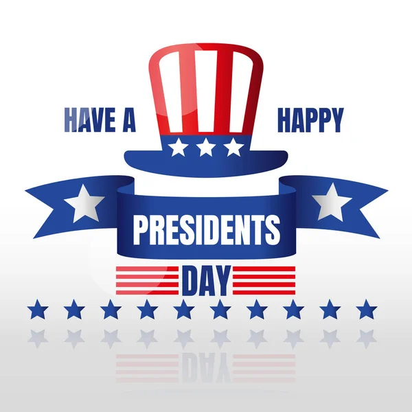 Szczęśliwy dzień prezydentów z życzeniami — Wektor stockowy