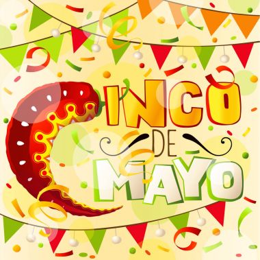 Cinco de mayonez tebrik kartı.