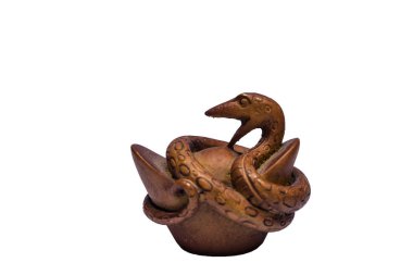 Wooden snake handicraft.
