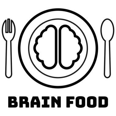 Üst görüşe göre düz vektör tasarımı beyin gıdası konsepti.