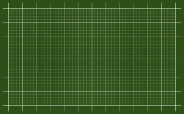 Beyaz ızgara ve yeşil arkaplan ile mat vektörü kesiliyor.