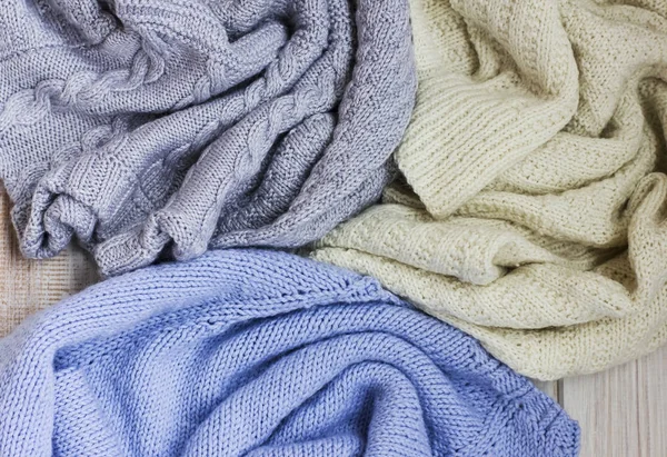 Suéteres de lana de punto fondo — Foto de Stock