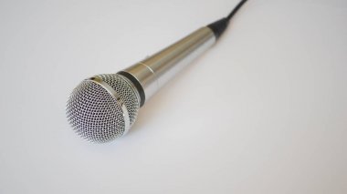 Açık renkli gümüş el ballhead mikrofon