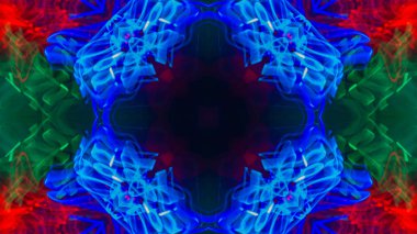 Soyut kaleydoskop arka plan. Güzel çok renkli doku. Farklı renk seçenekleri sunan benzersiz tasarım. Uzun pozlama vurdu.