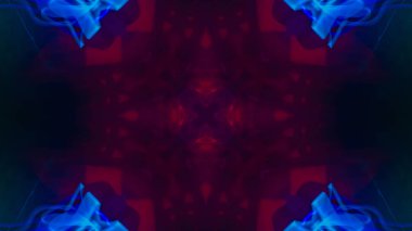 Soyut kaleydoskop arka plan. Güzel çok renkli doku. Farklı renk seçenekleri sunan benzersiz tasarım. Mandala tarzı. Uzun pozlama vurdu.