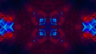 Soyut kaleydoskop arka plan. Güzel çok renkli doku. Farklı renk seçenekleri sunan benzersiz tasarım. Mandala tarzı. Uzun pozlama vurdu.