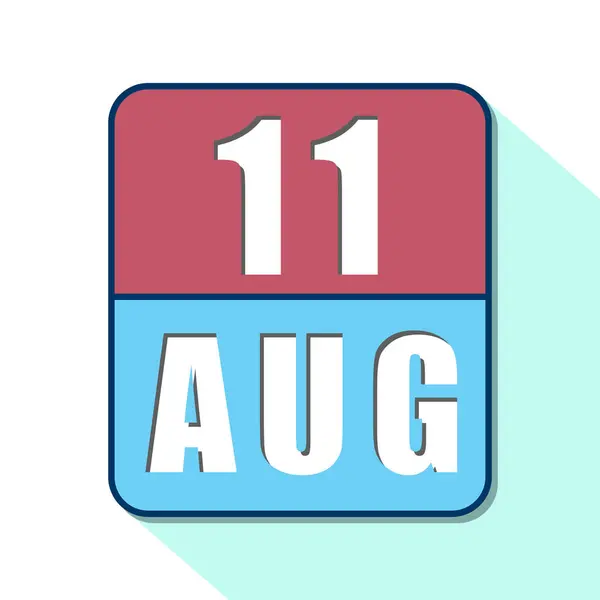 August 11th. Day 11 of month,Simple calendar icon on white background. Planning. Time management. Set of calendar icons for web design. summer month, day of the year concept — Stock Photo, Image