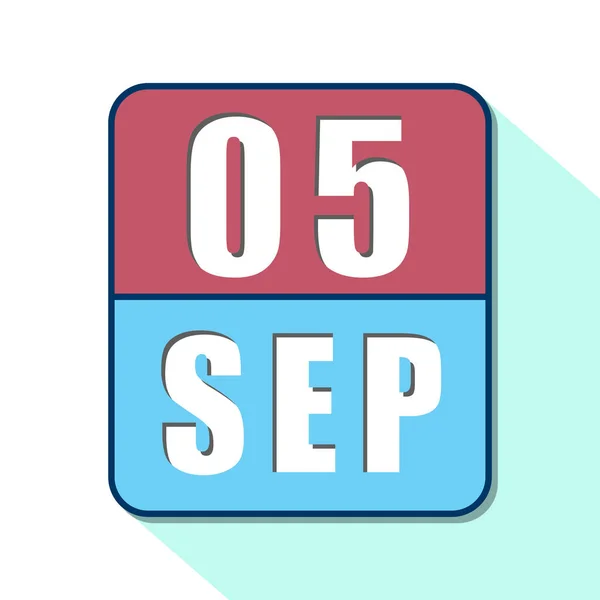 September 5th. Day 5 of month,Simple calendar icon on white background. Planning. Time management. Set of calendar icons for web design. autumn month, day of the year concept — Stock Photo, Image