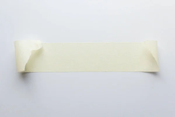 Ruban adhésif blanc sur fond blanc. gros plan. vue de dessus — Photo