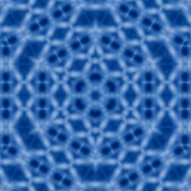 Klasik Mavi Kaleydoskop geometrik süsleme soyut arka planı. Yılın moda renk konsepti. 2020 eğilimi