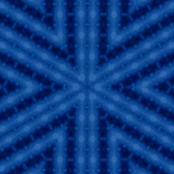Klasyczny niebieski kalejdoskop geometryczny ornament abstrakcyjne tło. Modna koncepcja koloru roku. Tendencja do 2020 — Zdjęcie stockowe