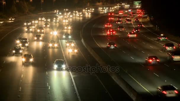 La autostrady ruchu zgięcia — Wideo stockowe