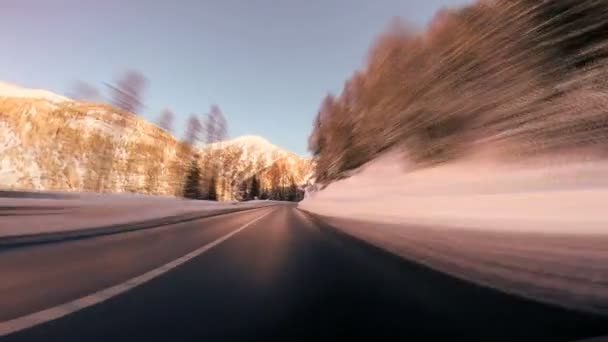 Aan boord auto weergave straat drijvende rush Vooruitzichten transport wegverkeer — Stockvideo