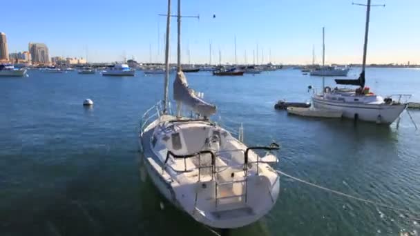 San diego boat timelapse — Stock Video