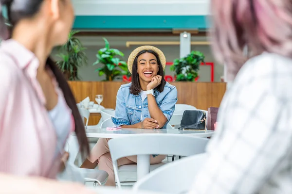 Young women in shopping mall — Stock Photo