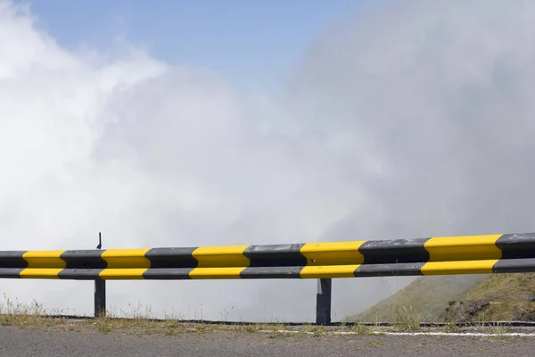 Close up of a crash barrier