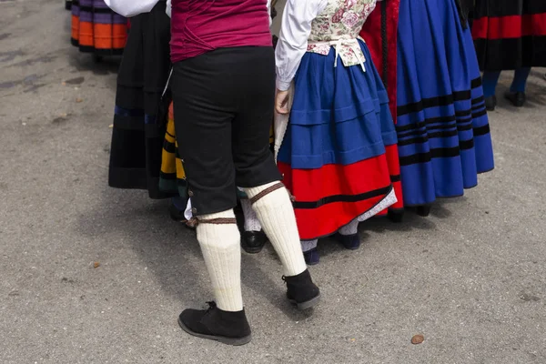 Asturian Traditional Folk Dance Group — Stock Photo, Image