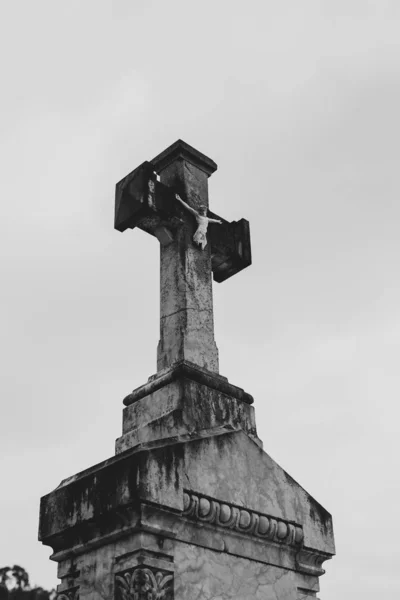 Elementos Antiga Cimentaria Católica Espanha — Fotografia de Stock