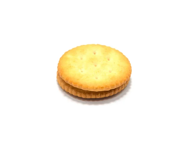 Cracker Cookies Creme auf weißem Hintergrund. — Stockfoto