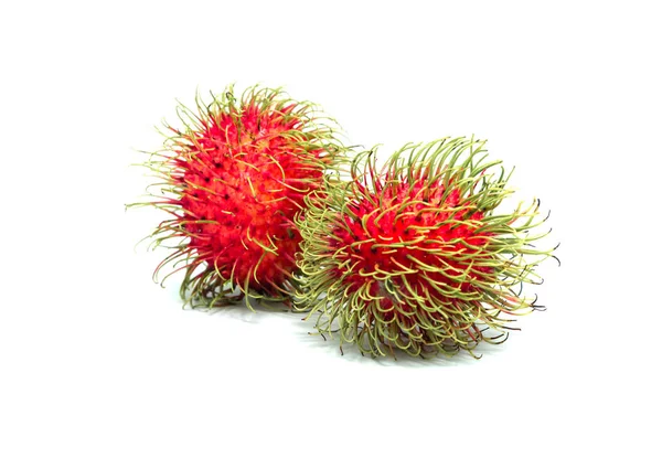 Rambutan aislado sobre fondo blanco . — Foto de Stock