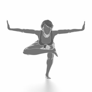 Yoga yaparken kadın execises