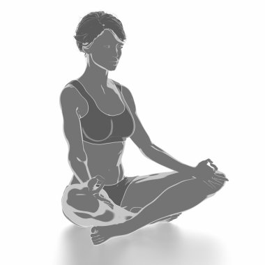 yoga pozisyon yaparken kadın