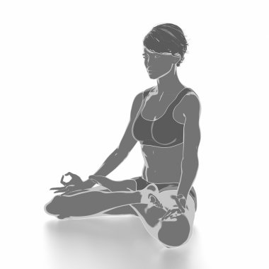 yoga pozisyon yaparken kadın