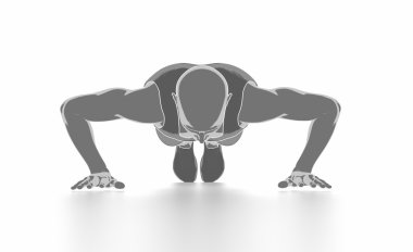 egzersizleri yukarı itin yapan erkek