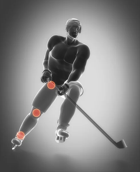 Ejercicio y concepto de fitness - hockey —  Fotos de Stock