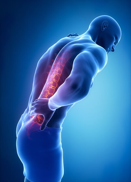 у мужчины боли в спине и шее
