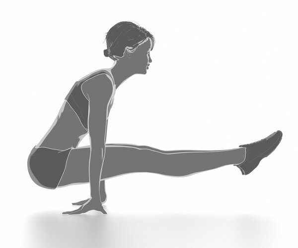 woman doing yoga execises
