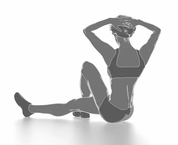 Yoga yaparken kadın execises — Stok fotoğraf