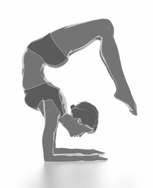 Mulher fitness fazendo ioga — Fotografia de Stock