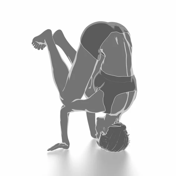 Fitness-Frau beim Yoga — Stockfoto