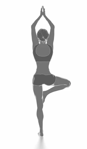 Fitness femme faisant du yoga — Photo