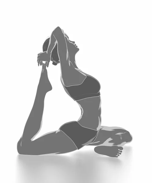 Жінка робить позицію йоги — стокове фото