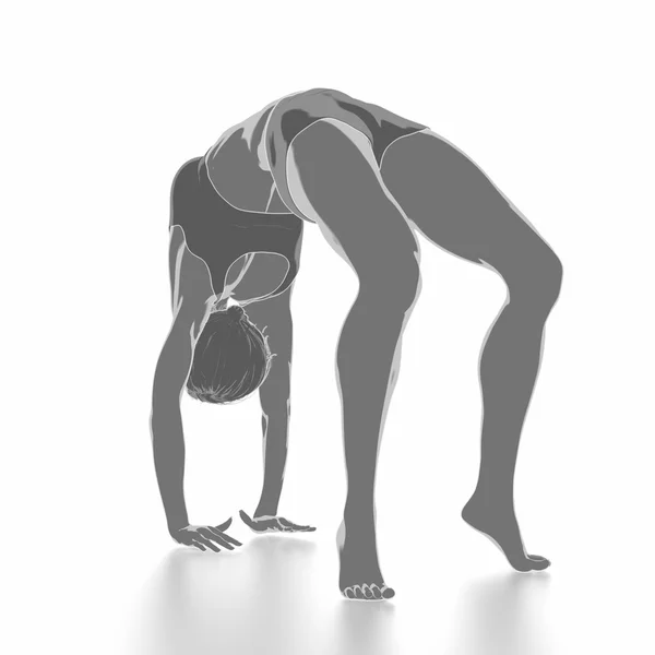 Mujer en hacer yoga posición —  Fotos de Stock