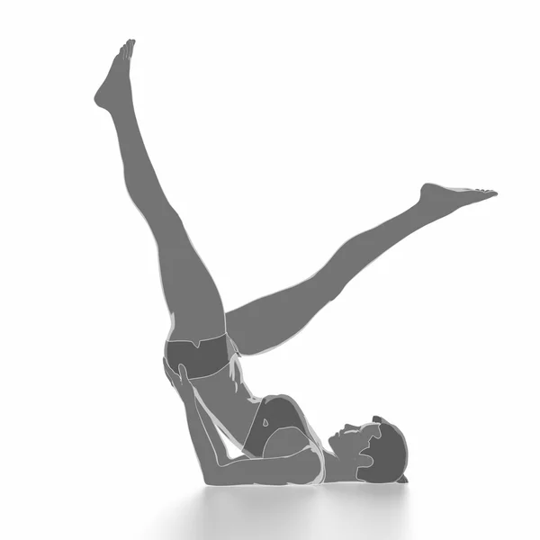Woman doing warm up exercises — Stock Photo, Image