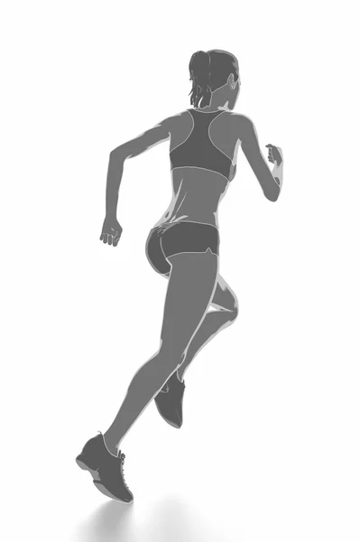 Woman running, jogging — Stock Photo, Image